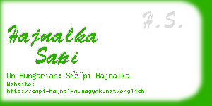 hajnalka sapi business card